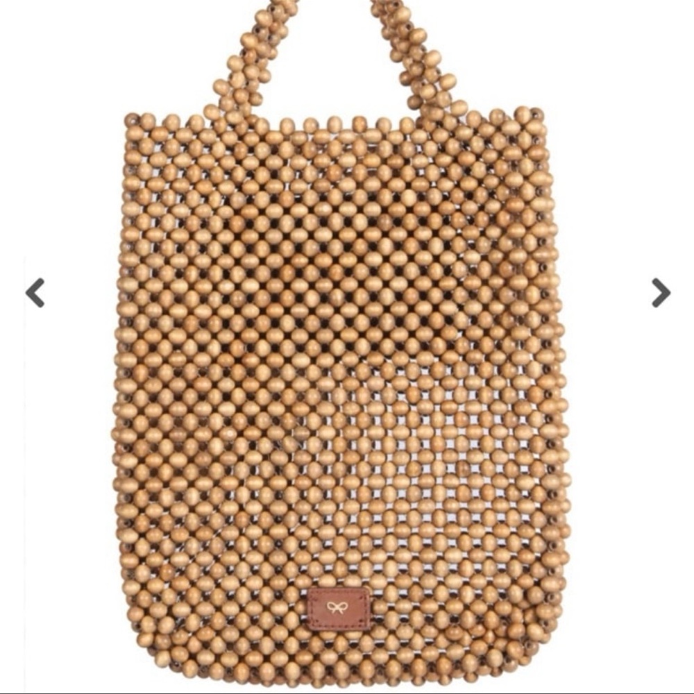 Anya Hindmarch Brown Beaded Mini Bag with White Eye Detail - Picture 2 of 6